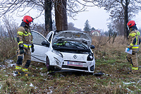 19-latka uderzyła w drzewo na "starej" siódemce