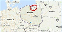 Google zmienia granice Polski? Okolice Elbląga po stronie rosyjskiej