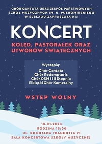 Koncert kolęd, pastorałek oraz utworów świątecznych