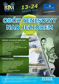 Obóz tenisowy nad jeziorem