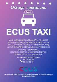 Skorzystaj z usługi społecznej „ECUS Taxi”
