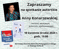 Spotkanie autorskie z Anną Konarzewską