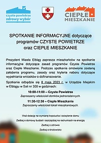 Spotkanie informacyjne dla mieszkańców Elbląga