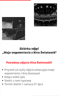 Zbiórka zdjęć "Moje wspomnienie z Kina Światowid"