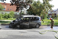 Pożar auta na Niepodległości