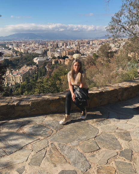 Piękny widok na Malagę w lutym