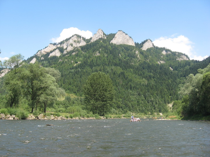 Trzy Korony podczas spływu Dunajcem (Sierpień 2010)