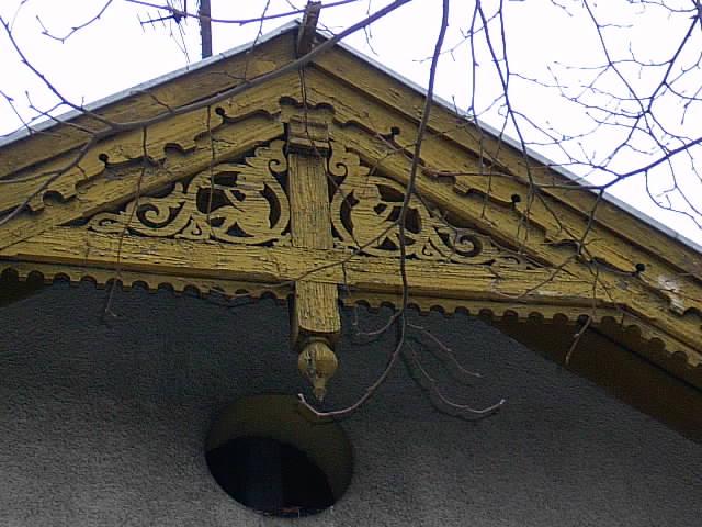Fragment więźby dachowej budynku przy ul. Grunwaldzkiej. 