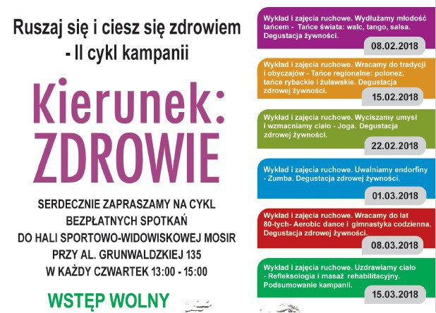 Elbląg, Seniorze – wybierz „Kierunek: Zdrowie”