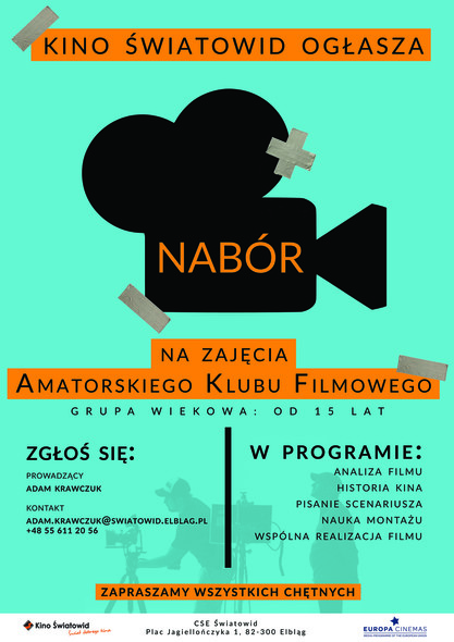 Elbląg, Światowid ogłasza nabór do Amatorskiego Klubu Filmowego