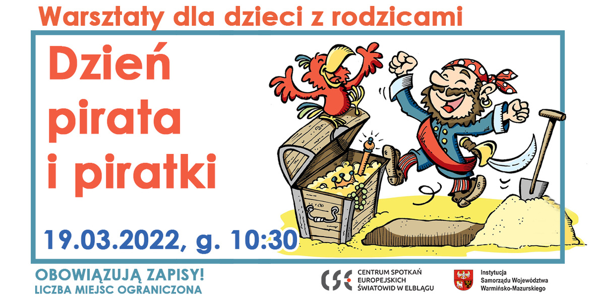 Elbląg, Weekendowe warsztaty dla dzieci i opiekunów - „Dzień pirata i piratki"
