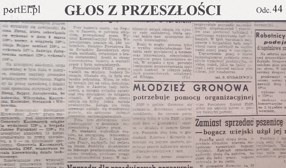 Elbląg, Głos Wybrzeża nr 69, 1950 r.