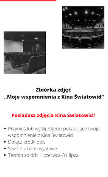 Elbląg, Zbiórka zdjęć "Moje wspomnienie z Kina Światowid"