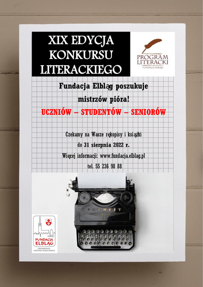 Elbląg, XIX Edycja Konkursu Literackiego