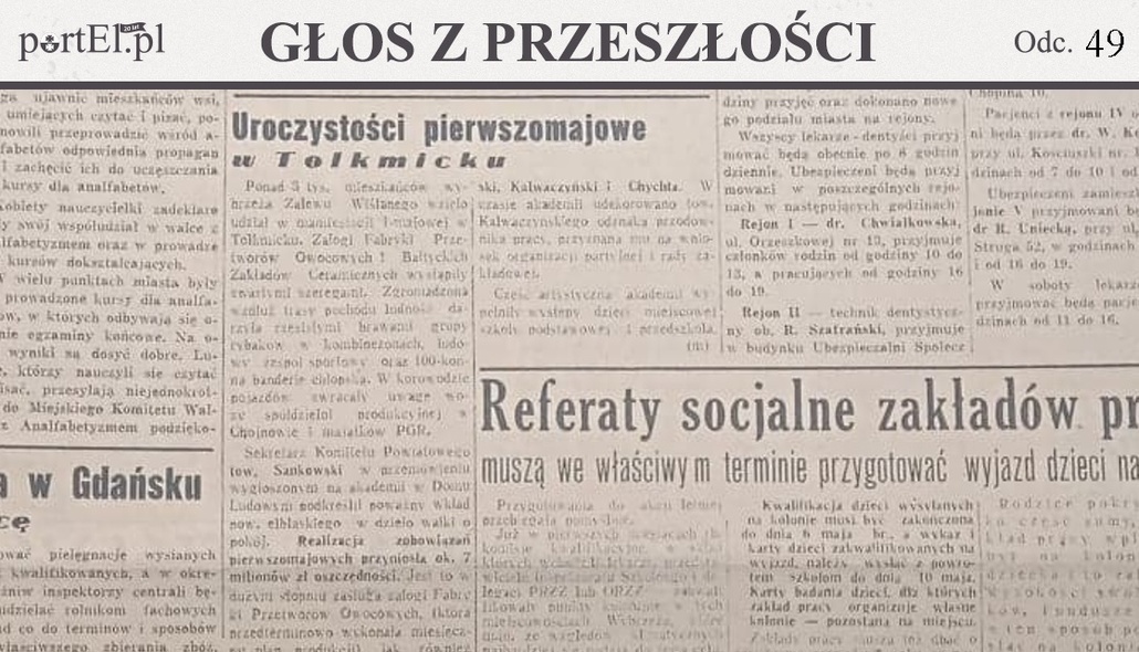 Elbląg, Głos Wybrzeża nr 122, 1950 r.