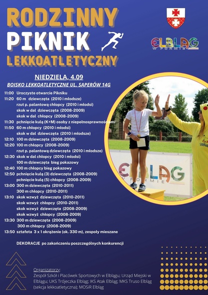 Elbląg, Aktywnie w nowy rok szkolny - rodzinny piknik lekkoatletyczny