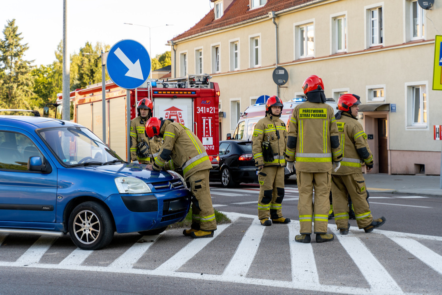 Elbląg, Stłuczka trzech aut na ulicy Górnośląskiej