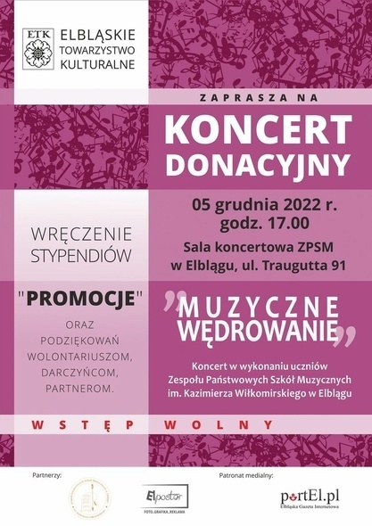 Elbląg, Koncert donacyjny i wręczenie stypendiów, czyli "Promocje"