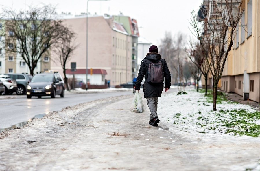 Elbląg, Ślizgawica na chodnikach