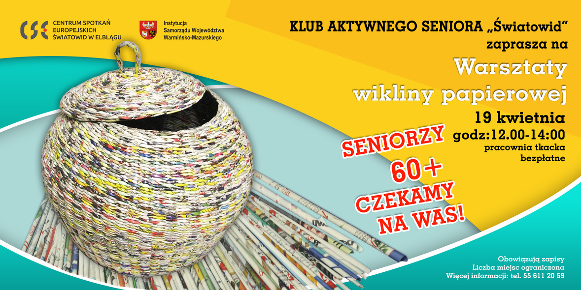 Elbląg, Warsztaty wikliny papierowej w Klubie Aktywnego Seniora