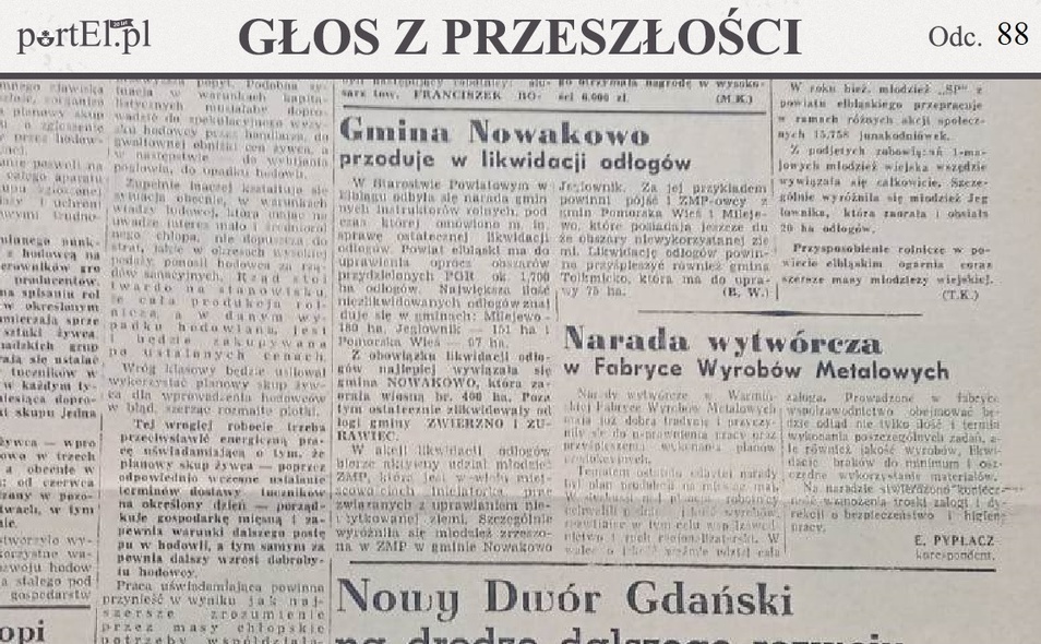 Elbląg, Głos Wybrzeża nr 127, 1950 r.