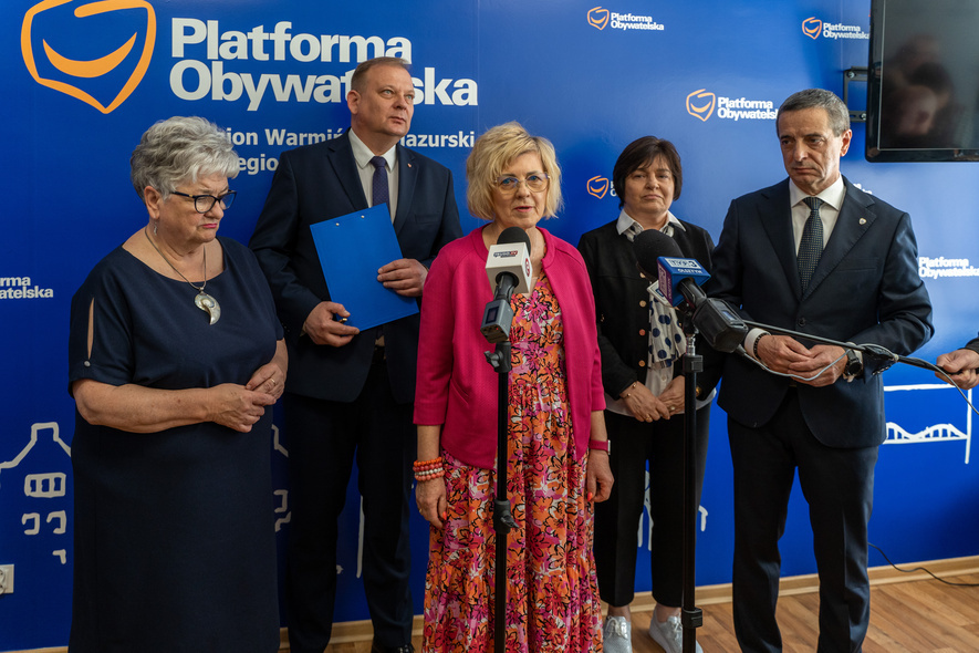 Elbląg, Konferencja prasowa w siedzibie Koalicji Obywatelskiej,