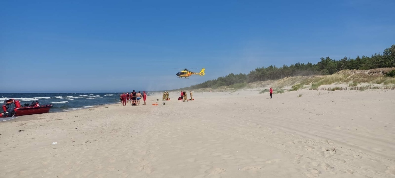 Elbląg, 13-latek topił się za Krynicą Morską, jest w stanie ciężkim