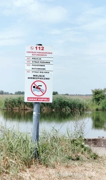 Elbląg, Zakaz kąpieli w rzece Elbląg i w Kumieli