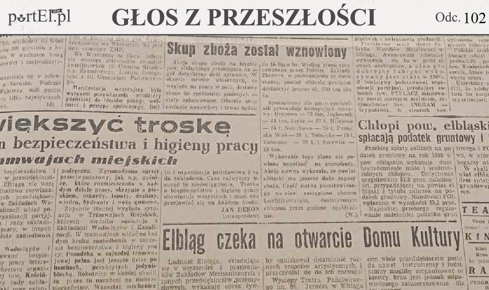 Elbląg, Głos Wybrzeża nr 145, 1950 r.