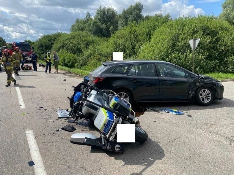 Elbląg, Wypadek z udziałem policyjnego motocykla