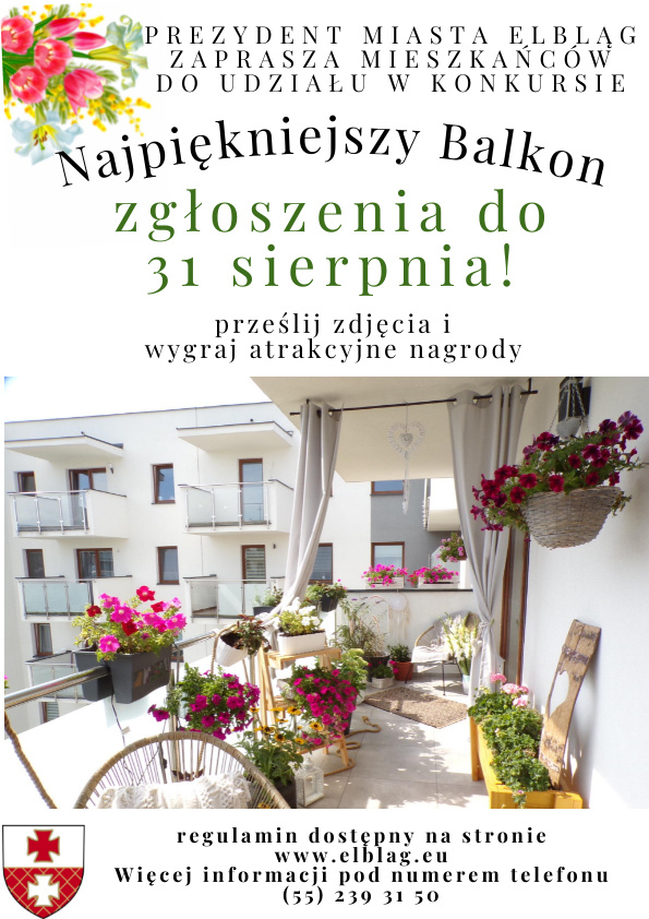 Elbląg, Weź udział w konkursie na najpięknieszy balkon