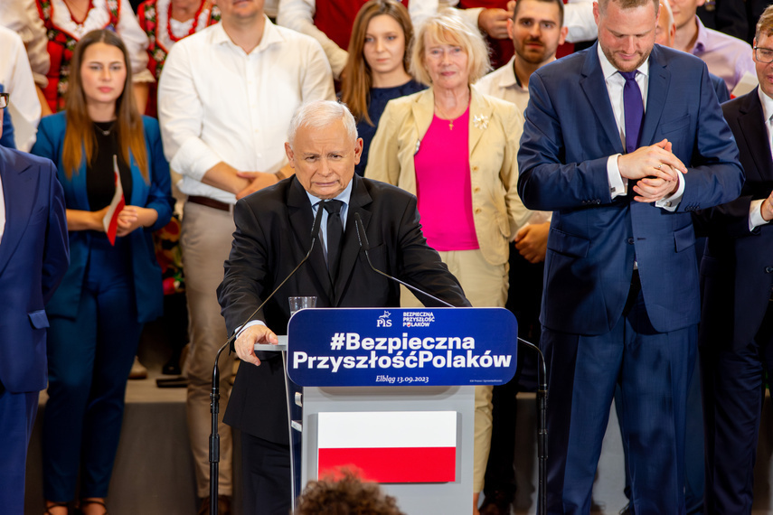 Elbląg, Jarosław Kaczyński w Elblągu. O prawach kobiet i dogonieniu Danii