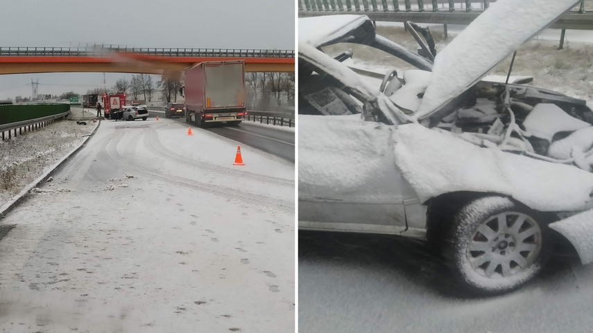 Elbląg, Audi dachowało na trasie Pasłęk-Elbląg