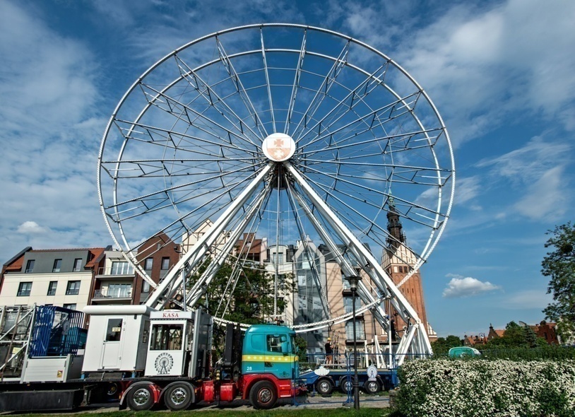 Elbląg, Jedną z tegorocznych atrakcji było w Elblągu koło widokowe,