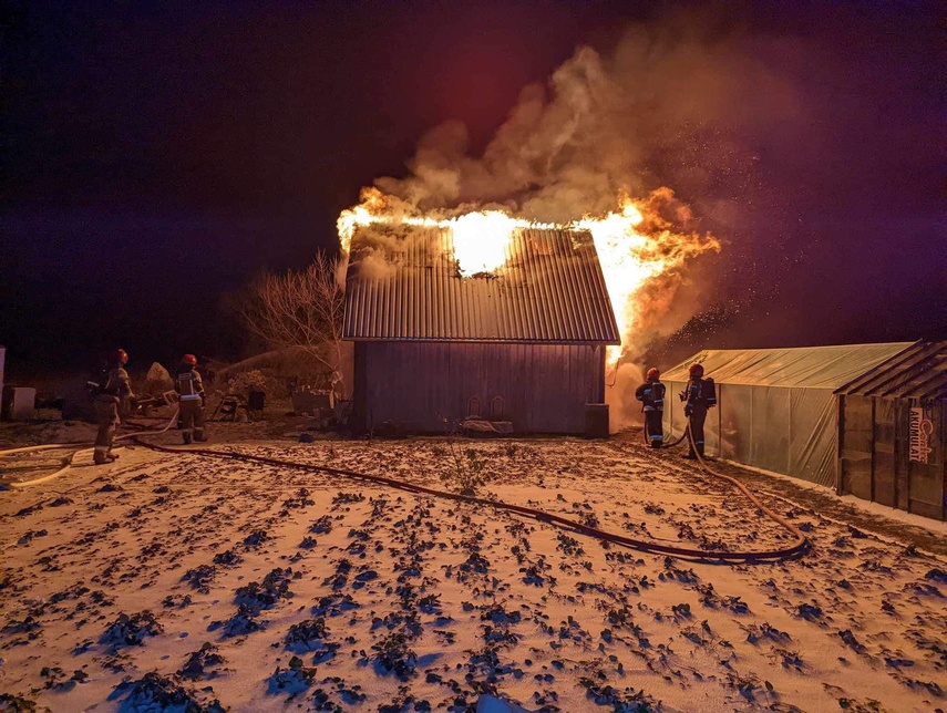 Elbląg, Nocny pożar w Nowinie