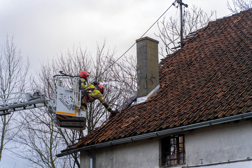 Elbląg, Pożar dachu w budynku wielorodzinnym