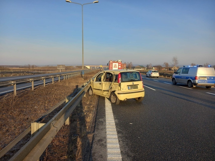 Elbląg, Wypadek na S7, jedna osoba ranna