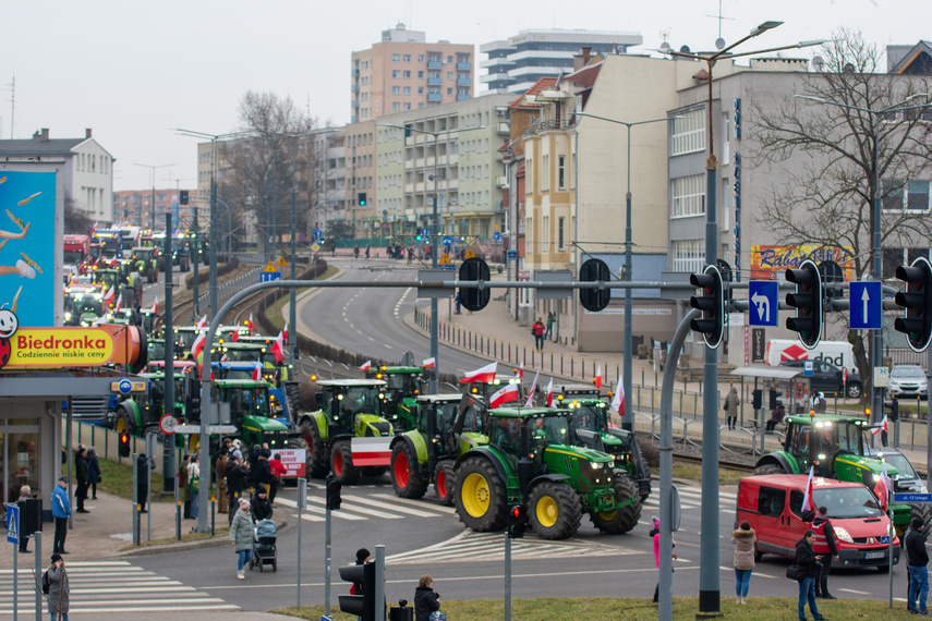Elbląg, Ostatni protest rolników odbył się w Elblągu 9 lutego