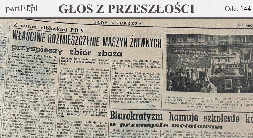 Elbląg, Głos Wybrzeża, nr 192, 1950 r.