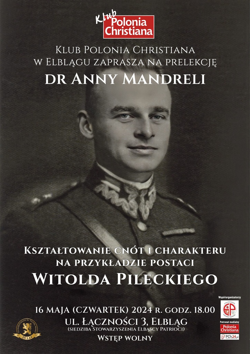 Elbląg, O Witoldzie Pileckim podczas prelekcji dr Anny Mandreli