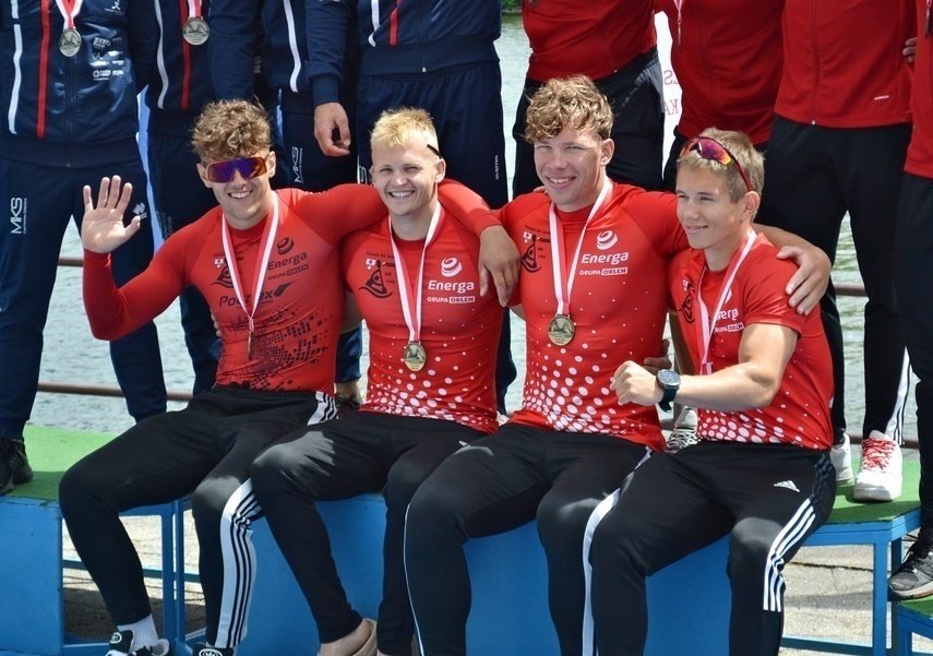 Elbląg, Igor Komorowski (od lewej), Przemek Rojek, Przemek Korsak, Adam Witkowski zdobyli złoto na mistrzostwach Polski