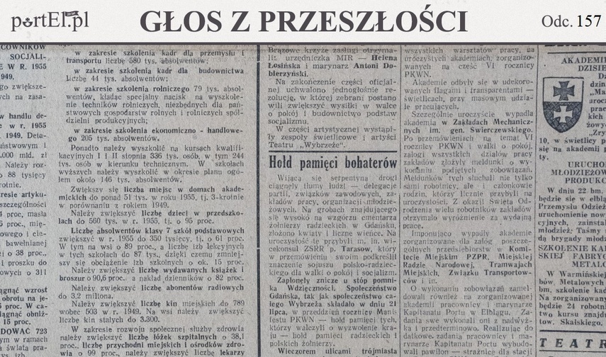 Elbląg, Głos Wybrzeża nr 200, 1950 r.