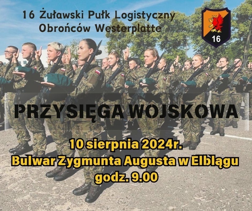 Elbląg, Żołnierze złożą przysięgę na bulwarze