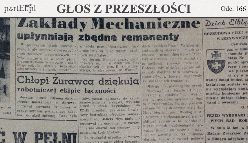 Elbląg, Głos Wybrzeża nr 206, 1950 r.