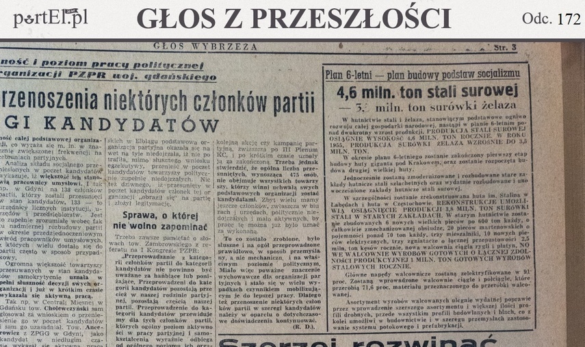 Elbląg, Głos Wybrzeża nr 208, 1950 r.