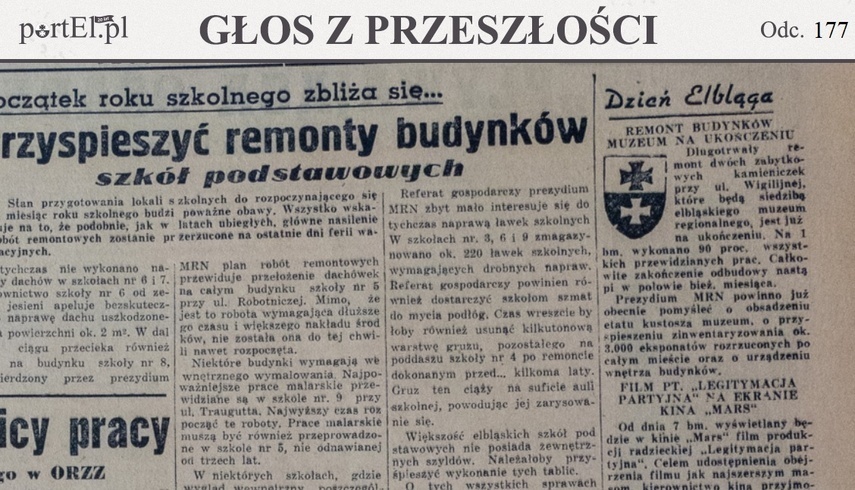 Elbląg, Głos Wybrzeża nr 213, 1950 r.