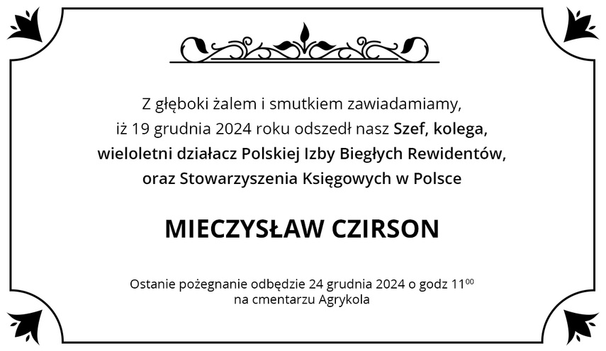 Elbląg, Odszedł Mieczysław Czirson