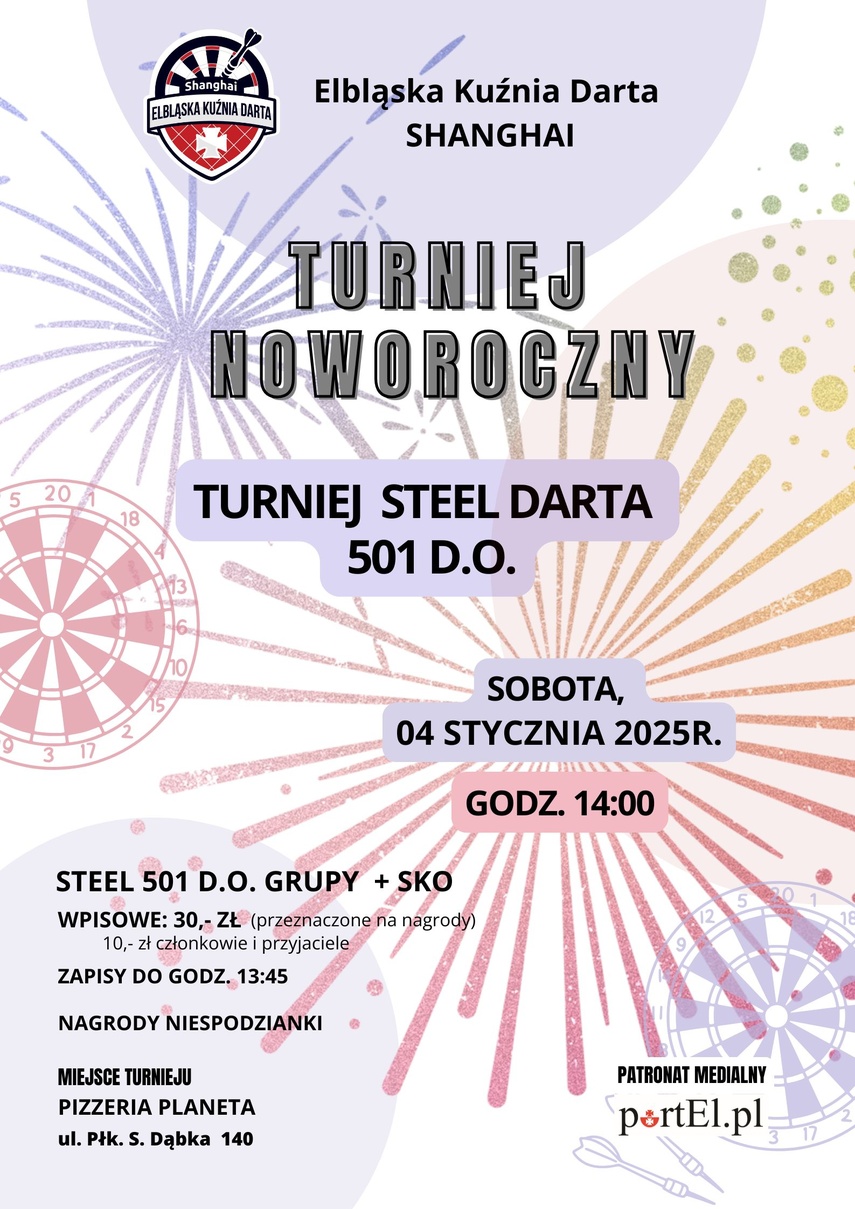 Elbląg, Noworoczny turniej darta