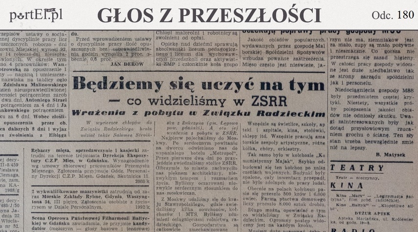 Elbląg, Głos Wybrzeża nr 217, 1950 r.