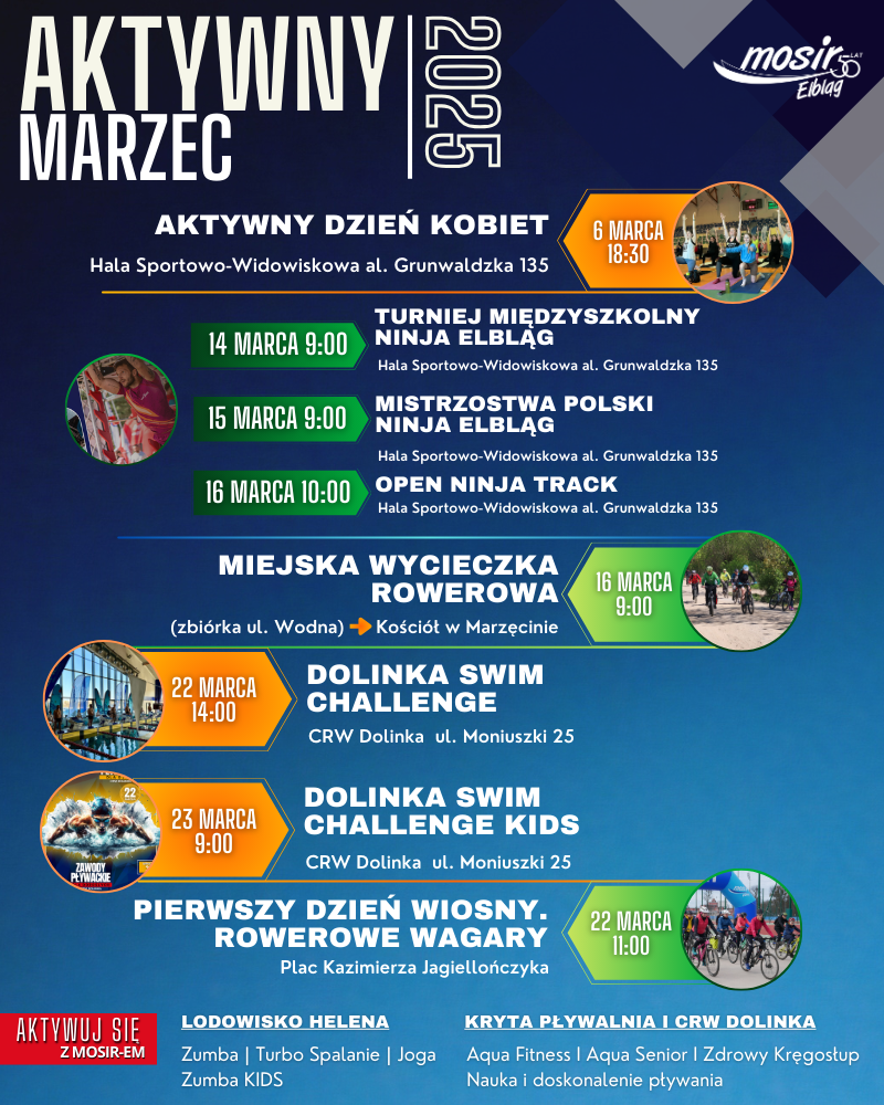 Elbląg, Aktywny marzec, czyli miesiąc na sportowo